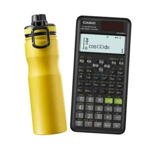 آلة حاسبة - Casio FX-991ES PLUS + زجاجة تانك، ستيل، 650 مل، أصفر