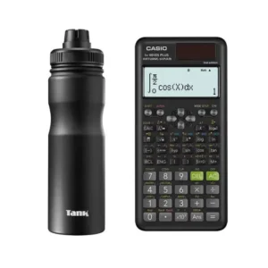 آلة حاسبة - Casio FX-991ES PLUS + زجاجة تانك، ستيل، 650 مل، أسود