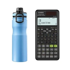 آلة حاسبة - Casio FX-991ES PLUS + زجاجة تانك، ستيل، 650 مل، أزرق